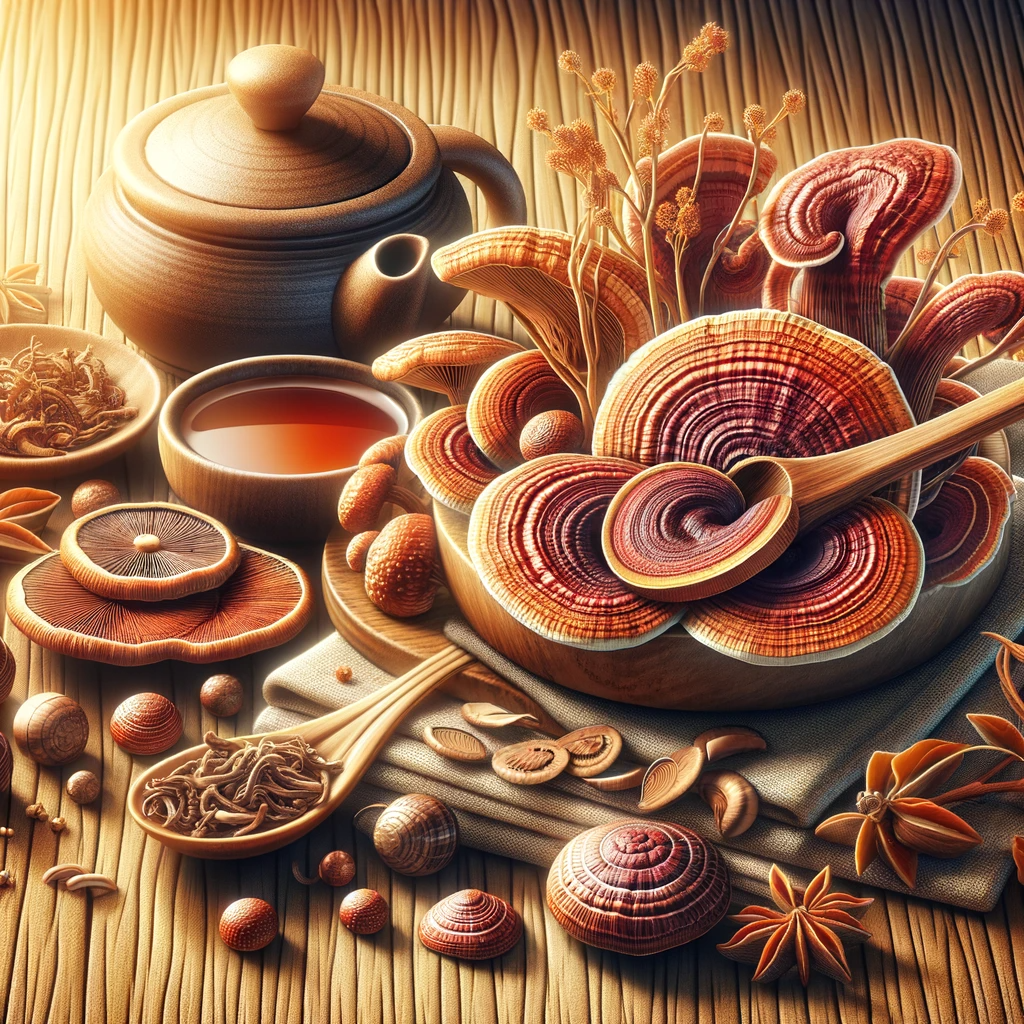 Alimentos naturales con reishi