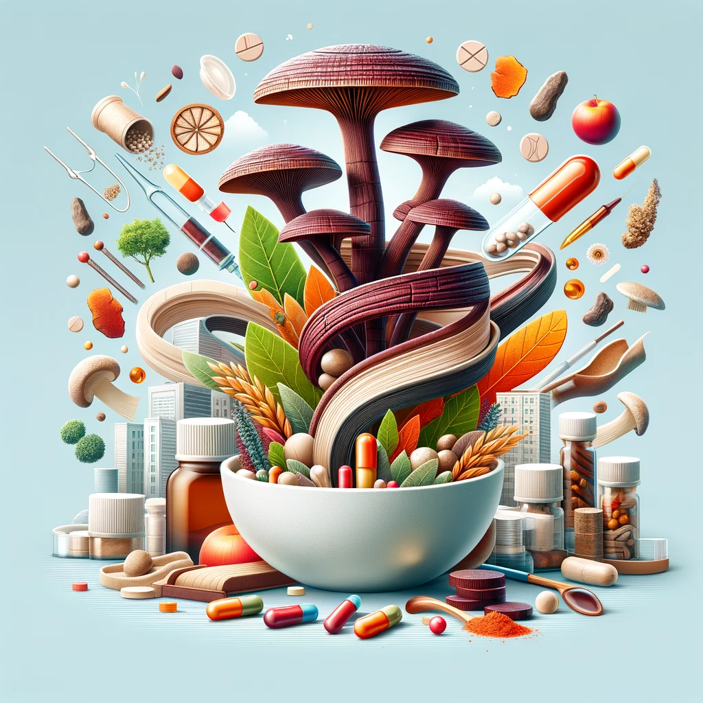 Alimentos naturales con reishi