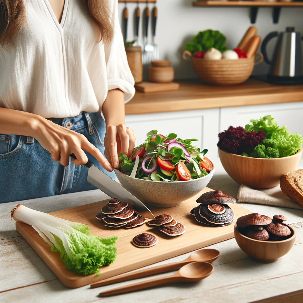 Ensaladas con reishi