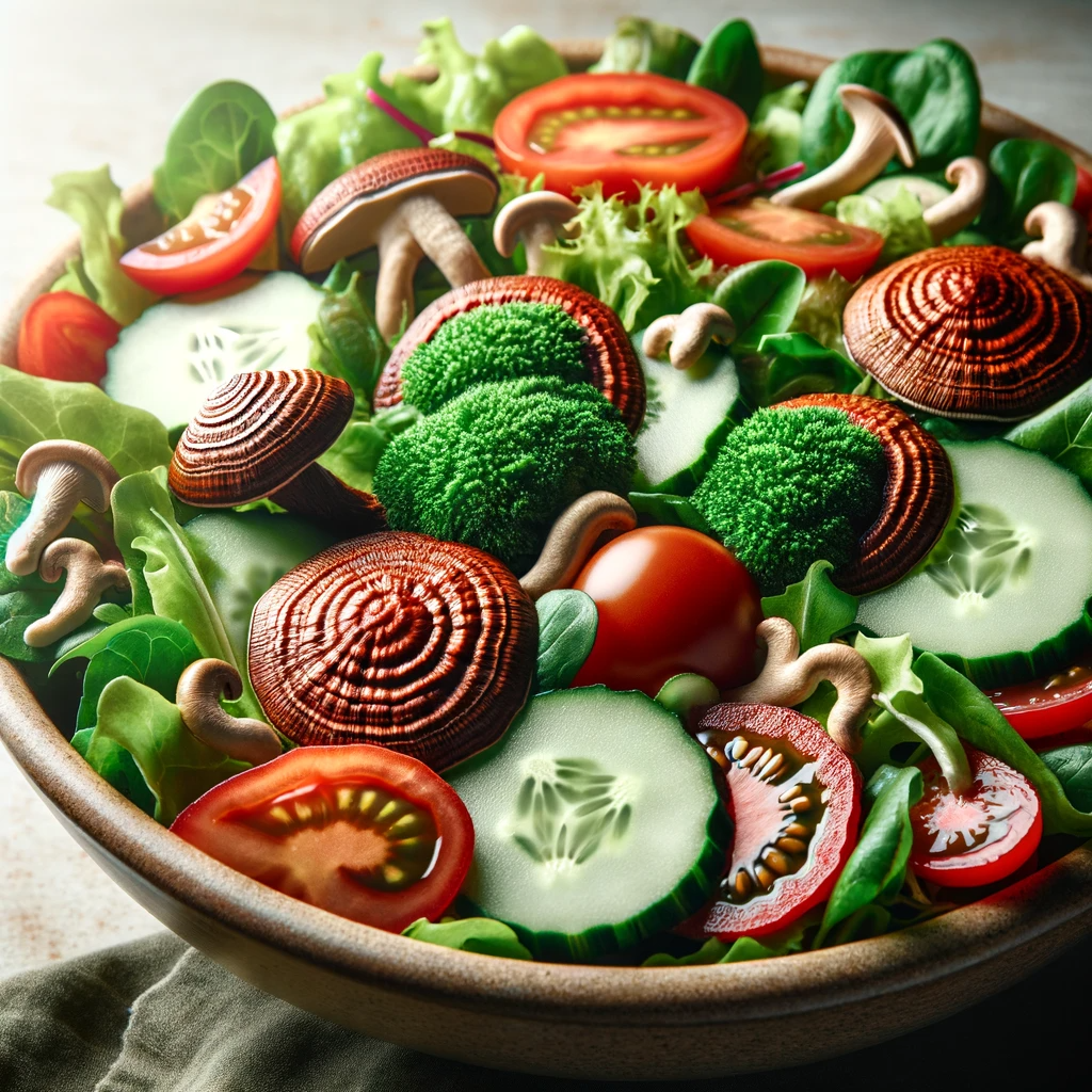 Ensaladas con reishi