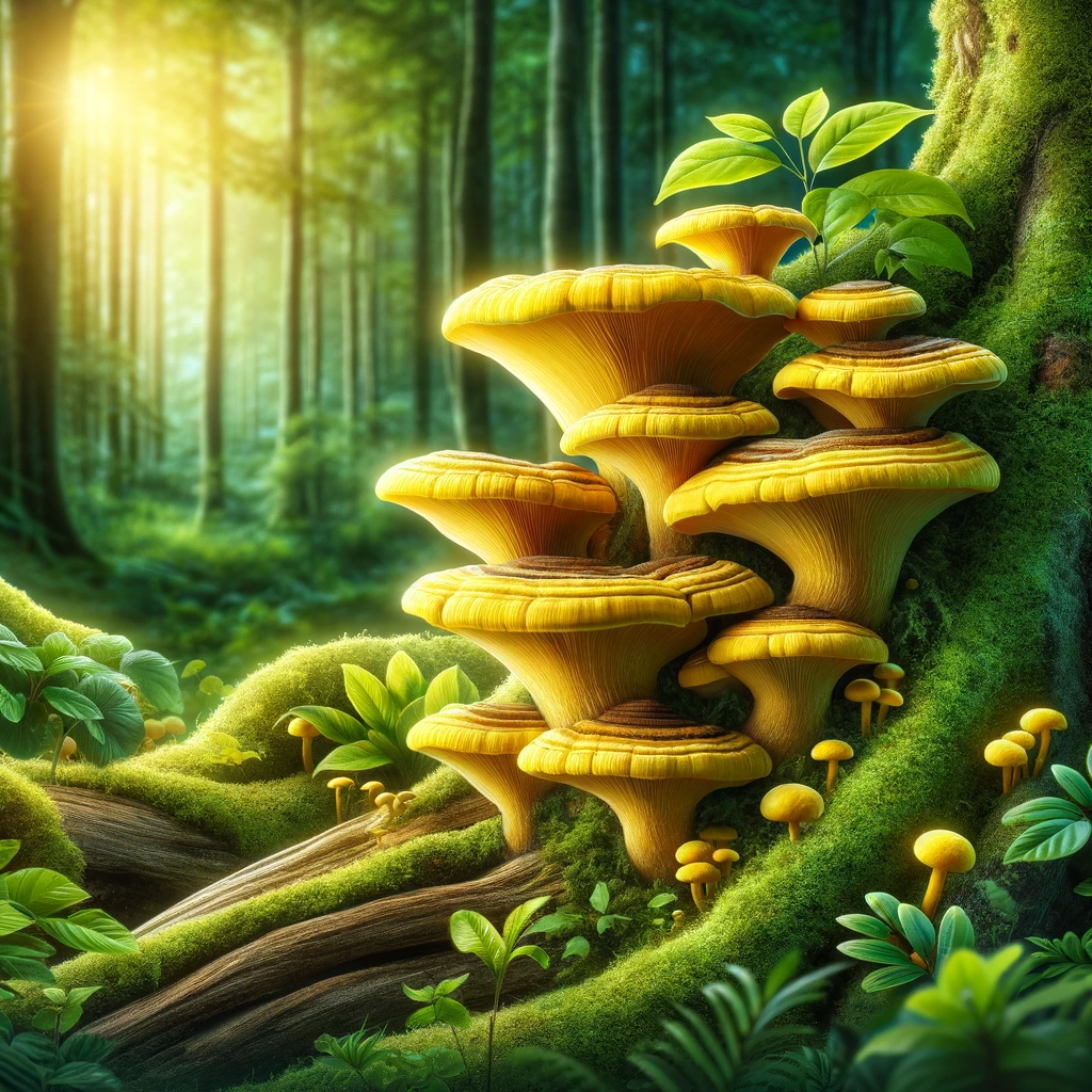 Reishi Amarillo en su Hábitat Natural