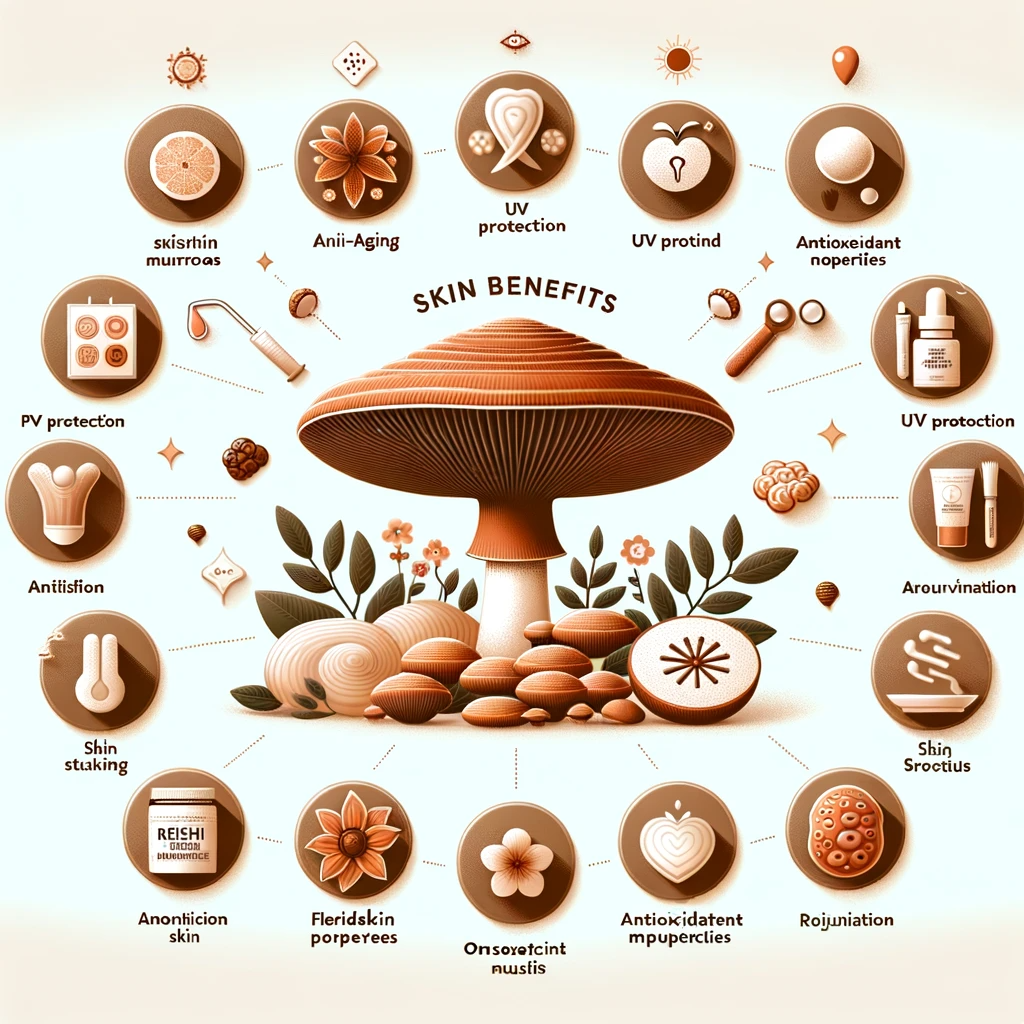 hongo reishi beneficios para la piel